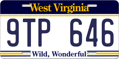 WV license plate 9TP646
