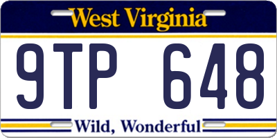 WV license plate 9TP648