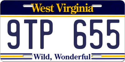 WV license plate 9TP655