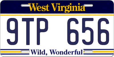 WV license plate 9TP656