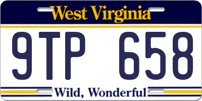 WV license plate 9TP658
