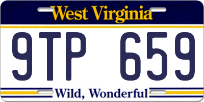 WV license plate 9TP659