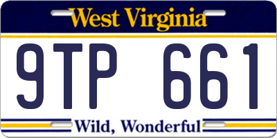 WV license plate 9TP661