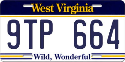 WV license plate 9TP664