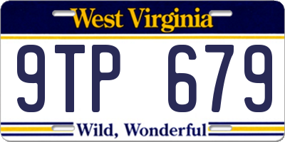 WV license plate 9TP679