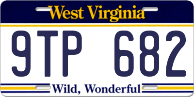 WV license plate 9TP682