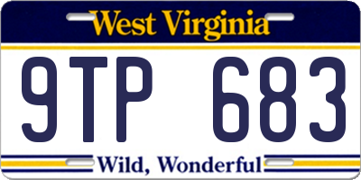 WV license plate 9TP683
