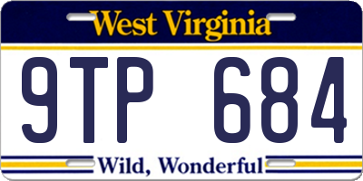 WV license plate 9TP684
