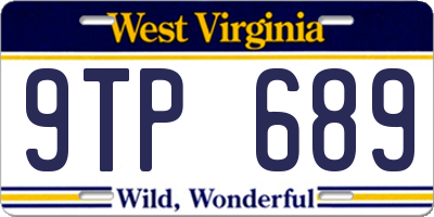 WV license plate 9TP689