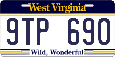 WV license plate 9TP690