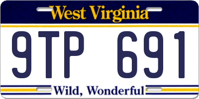 WV license plate 9TP691