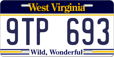 WV license plate 9TP693