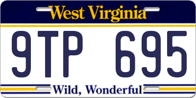 WV license plate 9TP695