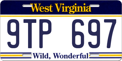 WV license plate 9TP697
