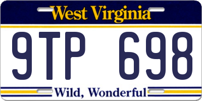 WV license plate 9TP698