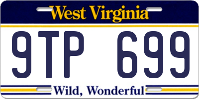 WV license plate 9TP699