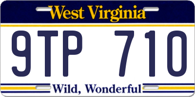 WV license plate 9TP710