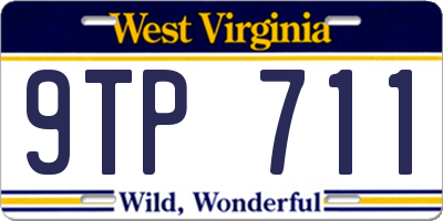 WV license plate 9TP711