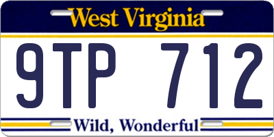 WV license plate 9TP712