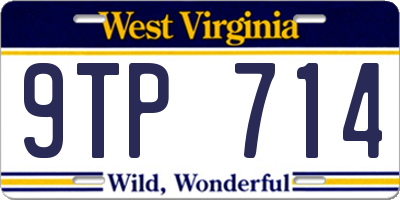 WV license plate 9TP714