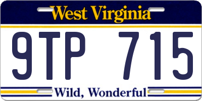 WV license plate 9TP715