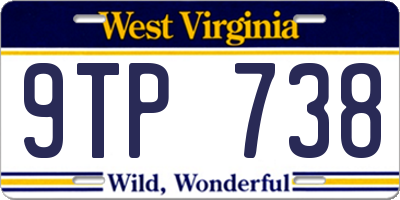 WV license plate 9TP738