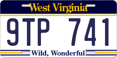 WV license plate 9TP741