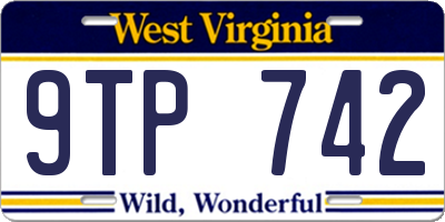 WV license plate 9TP742