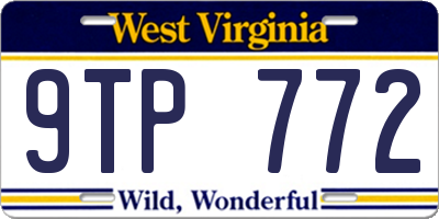 WV license plate 9TP772