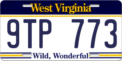 WV license plate 9TP773