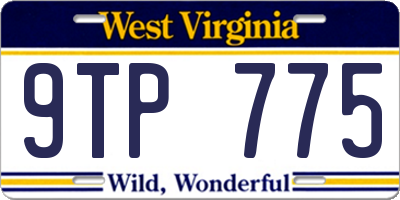 WV license plate 9TP775