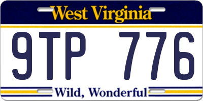 WV license plate 9TP776