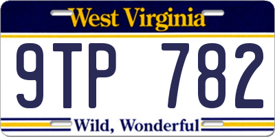 WV license plate 9TP782