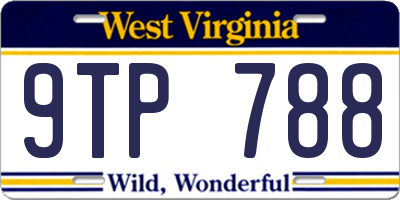 WV license plate 9TP788