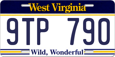 WV license plate 9TP790