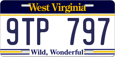 WV license plate 9TP797