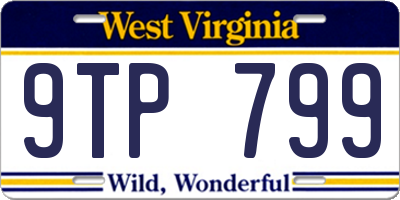 WV license plate 9TP799
