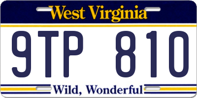 WV license plate 9TP810