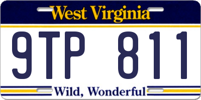 WV license plate 9TP811