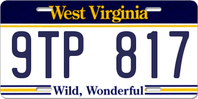 WV license plate 9TP817