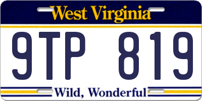 WV license plate 9TP819