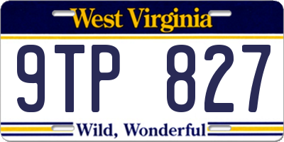 WV license plate 9TP827