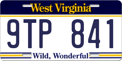 WV license plate 9TP841