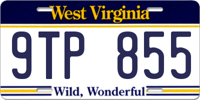 WV license plate 9TP855