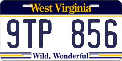 WV license plate 9TP856