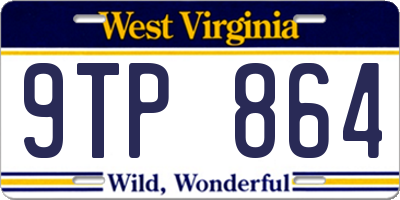WV license plate 9TP864