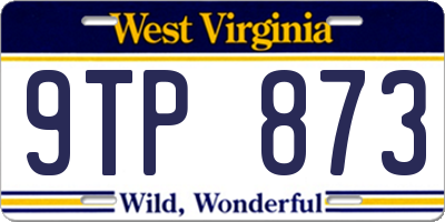 WV license plate 9TP873