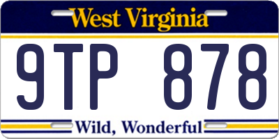 WV license plate 9TP878