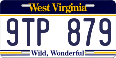 WV license plate 9TP879