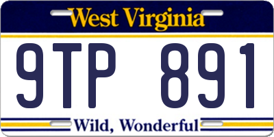 WV license plate 9TP891